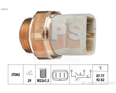 Termokontakt, kylarfläkt Made in Italy - OE Equivalent 1.850.626 EPS Facet
