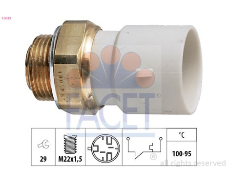 Termokontakt, kylarfläkt Made in Italy - OE Equivalent 7.5182 Facet
