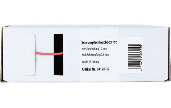 Krympslang Röd Ø 1,2 mm / Längd 15 meter