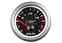 Instrumento analógico Simoni Racing - voltímetro - 52 mm - Carbono