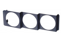 Panel DIN de instrumentos de rendimiento de metal para 3x52 mm inst negro
