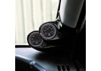 RGM Montaje de pilar A derecho - 2 x 52 mm - Renault Clio III 1998-2005 - Aspecto de carbono