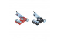 Juego de abrazaderas para terminales de batería (+) y (-) con liberación rápida rojo/negro