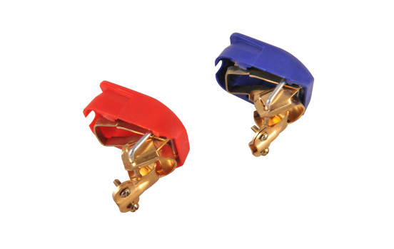 Juego de abrazaderas para terminales de batería (+) y (-) con liberación rápida