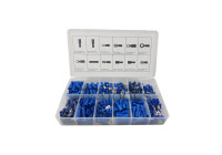Surtido de conectores de cable azul 280 uds