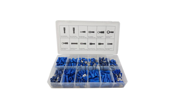 Surtido de conectores de cable azul 280 uds