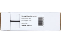 Tubo termorretráctil negro Ø 2,4 mm Ø 1,2 mm Longitud 15 metros