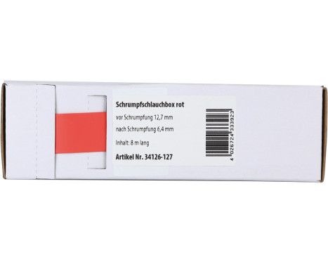 Tubo termorretráctil rojo Ø 12,7 mm / Longitud 8 metros