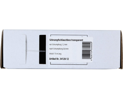Tubo termorretráctil transparente Ø 1,2 mm / Longitud 15 metros