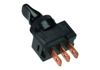Interruptor de palanca negro encendido/apagado 12 V, 25 A, 3 contactos de pestaña, tamaño de instalación Ø13 mm