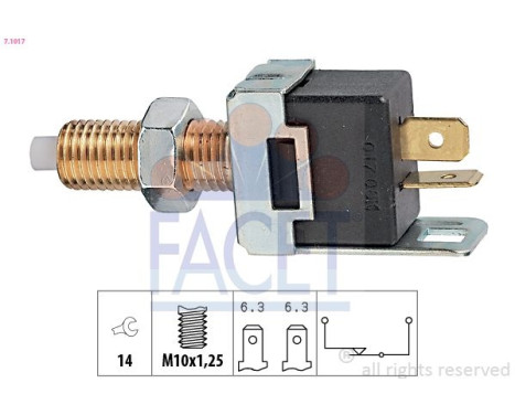 Interruptor de luz de freno 7.1017 Facet
