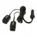 Enchufe doble con cable de 2 m, 12 V/10 A