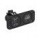 Kit de empotrar: voltímetro 6-30 V + doble puerto USB (2 x 2100 mA)