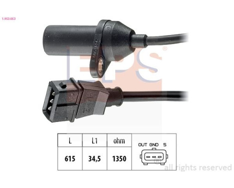 Sensor del cigüeñal 1.953.053 EPS Facet