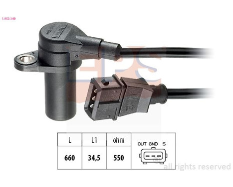 Sensor del cigüeñal 1.953.149 EPS Facet