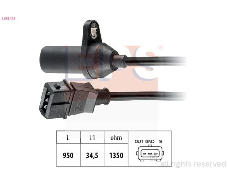 Sensor del cigüeñal 1.953.175 EPS Facet