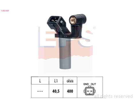 Sensor del cigüeñal 1.953.307 EPS Facet