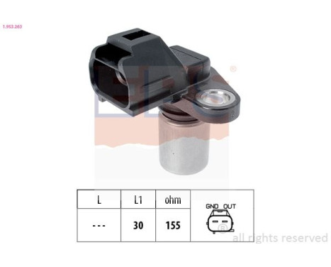 Sensor del cigüeñal 1953263 EPS Facet