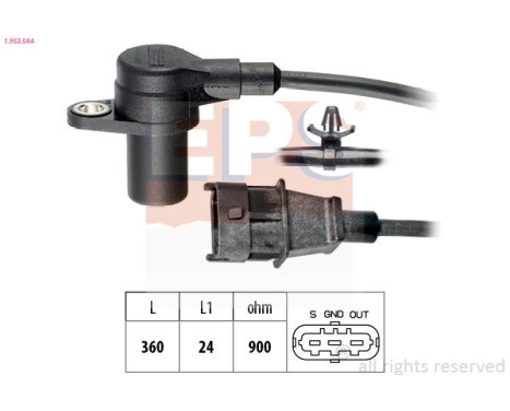 Sensor del cigüeñal 1953564 EPS Facet