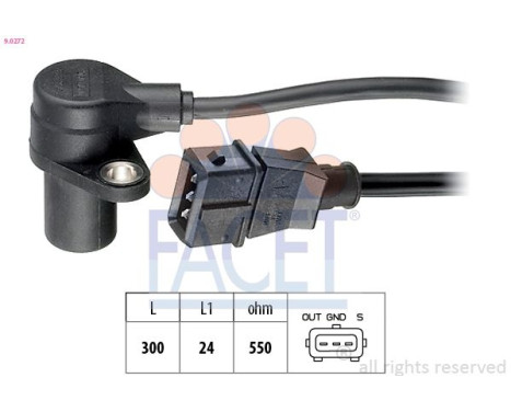 Sensor del cigüeñal 9.0272 Facet