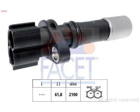 Sensor del cigüeñal 9.0633 Facet