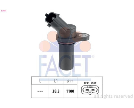 Sensor del cigüeñal 9.0681 Facet