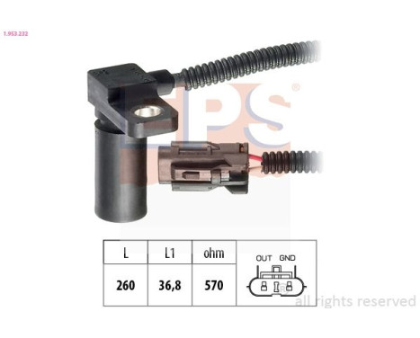 Sensor de velocidad, transmisión automática 1.953.232 EPS Facet