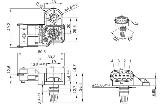 Sensor MAP DS-S3-TF Bosch, Imagen 3