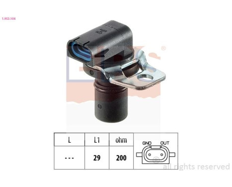 Sensor de velocidad, transmisión automática 1.953.104 EPS Facet