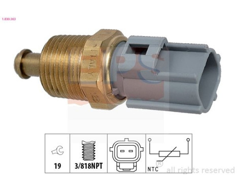 Sensor de temperatura del aceite 1.830.363 EPS Facet
