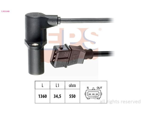 Sensor del cigüeñal 1.953.040 EPS Facet