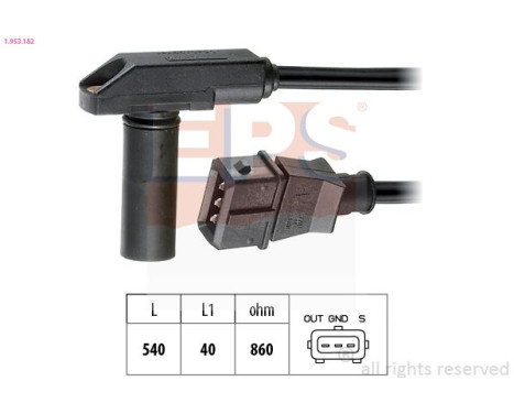 Sensor del cigüeñal 1.953.182 EPS Facet
