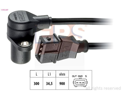 Sensor del cigüeñal 1.953.237 EPS Facet