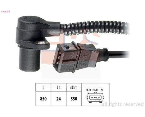 Sensor del cigüeñal 1.953.252 EPS Facet