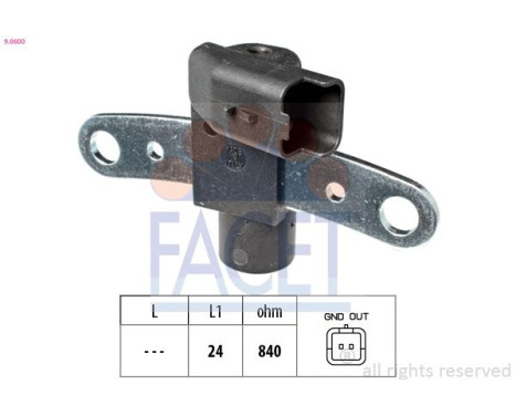 Sensor del cigüeñal 9.0600 Facet