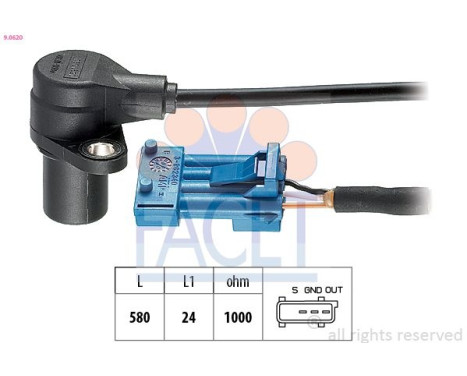 Sensor del cigüeñal 9.0620 Facet