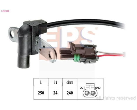 Sensor del cigüeñal 1.953.008 EPS Facet