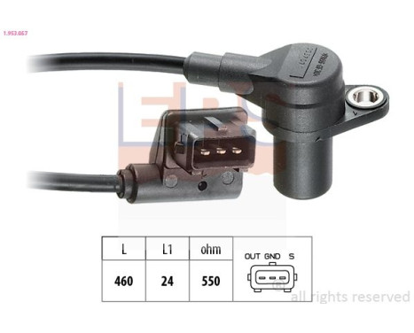 Sensor del cigüeñal 1.953.057 EPS Facet