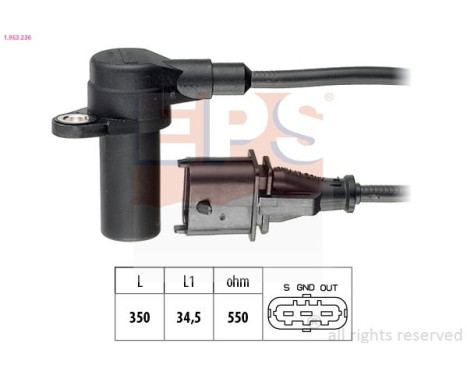 Sensor del cigüeñal 1.953.236 EPS Facet