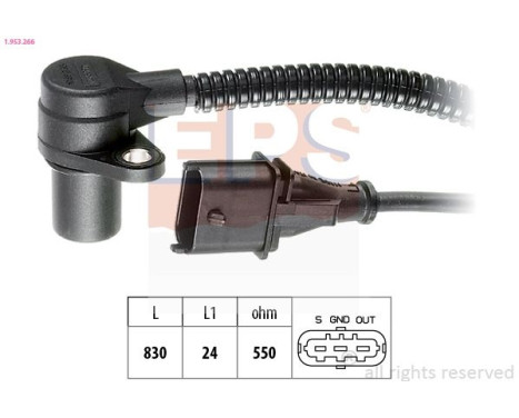 Sensor del cigüeñal 1.953.266 EPS Facet