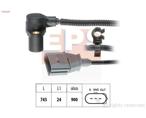 Sensor del cigüeñal 1.953.267 EPS Facet