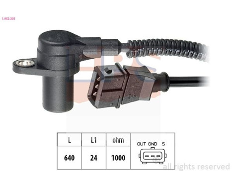 Sensor del cigüeñal 1.953.301 EPS Facet