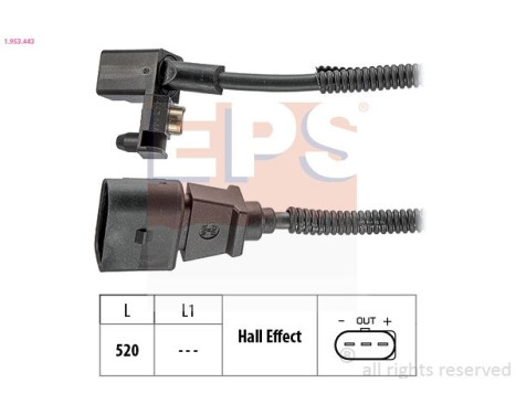Sensor del cigüeñal 1.953.443 EPS Facet
