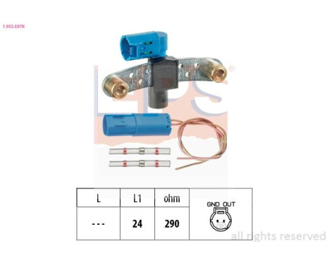 Sensor del cigüeñal 1.953.597K EPS Facet