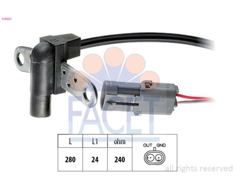 Sensor del cigüeñal 9.0023 Facet
