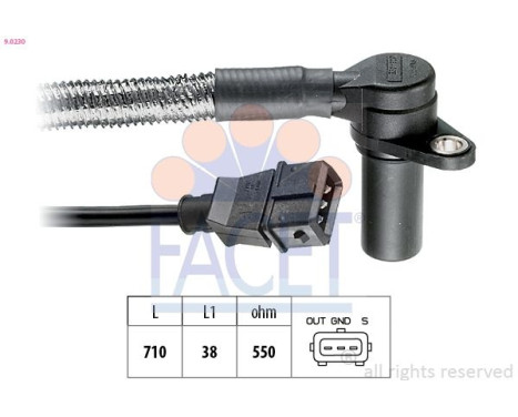 Sensor del cigüeñal 9.0230 Facet