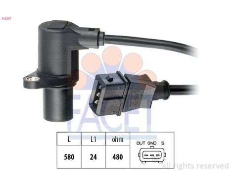 Sensor del cigüeñal 9.0297 Facet