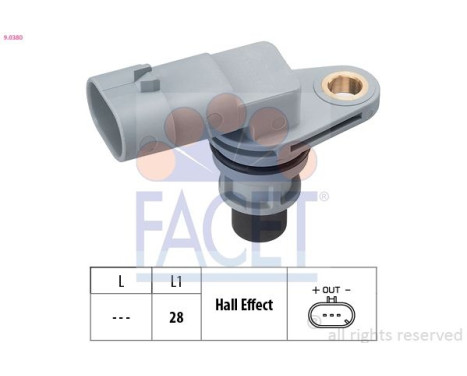Sensor del cigüeñal 9.0380 Facet