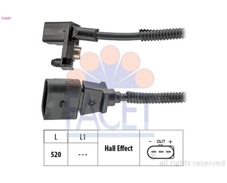 Sensor del cigüeñal 9.0443 Facet