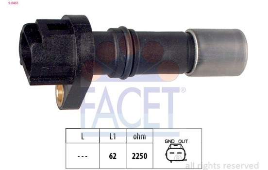 Sensor del cigüeñal 9.0461 Facet, Imagen 2
